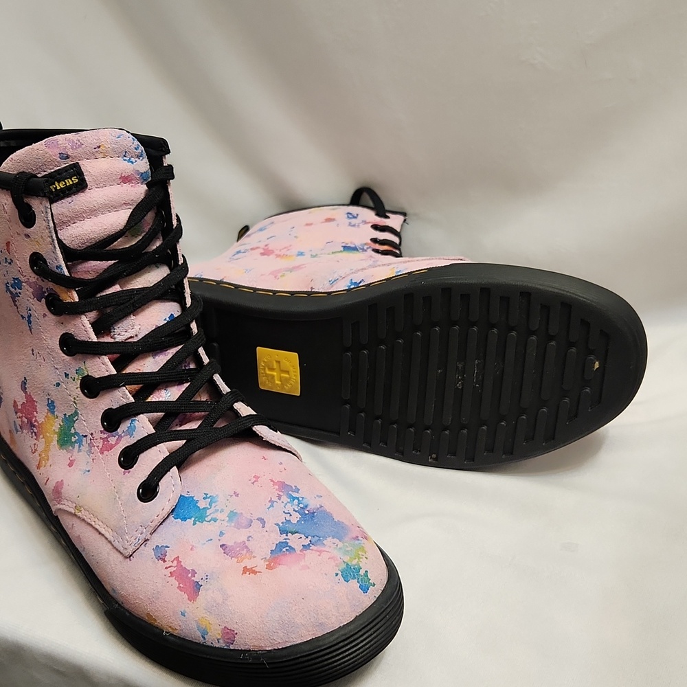 Dr. Martens Sheridan Confetti Suede Casual  Rainbow Boots (W Size 8) - Picture 8 of 15